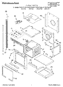 OVEN Diagram and Parts List for KEBS277DBL6  KitchenAid Wall Oven