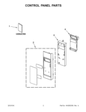 CONTROL PANEL PARTS Diagram and Parts List for WMH76718AS0  Whirlpool Microwave