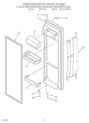 REFRIGERATOR DOOR PARTS Diagram and Parts List for ED2FHAXSL03  Whirlpool Refrigerator