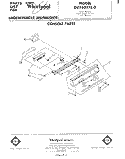 CONSOLE Diagram and Parts List for DU5503XL0  Whirlpool Dishwasher