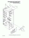 REFRIGERATOR LINER PARTS Diagram and Parts List for 5ED2FHGXVQ00  Whirlpool Refrigerator