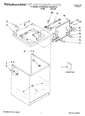 TOP AND CONSOLE, LITERATURE Diagram and Parts List for KAWS850JQ0  KitchenAid Washer