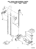 FILL, DRAIN, AND OVERFILL PARTS Diagram and Parts List for KUDK03CTSS2  KitchenAid Dishwasher