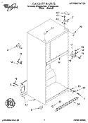 CABINET Diagram and Parts List for ET20NMXDW01  Whirlpool Refrigerator