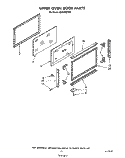 UPPER OVEN DOOR Diagram and Parts List for SE960PEPW2  Whirlpool Range