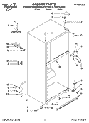CABINET PARTS Diagram and Parts List for ET8CHEXST02  Whirlpool Refrigerator