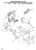 DISPENSER FRONT PARTS Diagram and Parts List for KSRA25PNBT00  KitchenAid Refrigerator