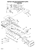 MOTOR AND ICE CONTAINER PARTS Diagram and Parts List for KSSC36QKS02  KitchenAid Refrigerator