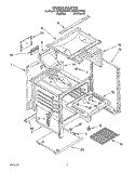 OVEN Diagram and Parts List for 8SF302PSYN0  Whirlpool Range