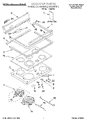 COOKTOP, LITERATURE Diagram and Parts List for KERC506HBT0  KitchenAid Range