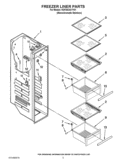FREEZER LINER PARTS Diagram and Parts List for KSF26C4XYY01  KitchenAid Refrigerator