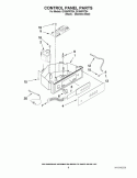 CONTROL PANEL PARTS Diagram and Parts List for GI15NFRTB4  Whirlpool Ice Maker
