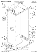 CABINET, LITERATURE Diagram and Parts List for KSSS42QHX00  KitchenAid Refrigerator