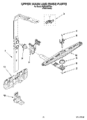 UPPER WASH AND RINSE PARTS Diagram and Parts List for KUDU03FTPA1  KitchenAid Dishwasher