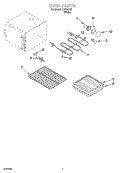 OVEN PARTS Diagram and Parts List for GJP84802  Whirlpool Range
