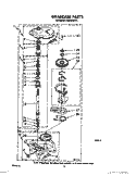GEARCASE Diagram and Parts List for LA6000XSW0  Whirlpool Washer