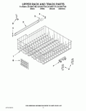 UPPER RACK AND TRACK PARTS Diagram and Parts List for DU1300XTVB8  Whirlpool Dishwasher
