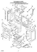 CHASSIS PARTS Diagram and Parts List for GS458LELB0  Whirlpool Range