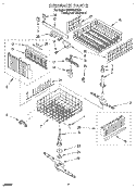 DISHRACK Diagram and Parts List for DU980QPDZ3  Whirlpool Dishwasher