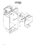 LINER Diagram and Parts List for 3HKGN500000  Whirlpool Refrigerator