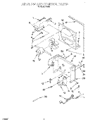AIR FLOW AND CONTROL Diagram and Parts List for D50B0  Whirlpool Dehumidifier