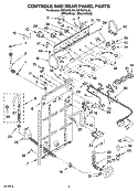 CONTROLS AND REAR PANEL PARTS Diagram and Parts List for GST9679LG1  Whirlpool Washer