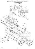 MOTOR AND ICE CONTAINER Diagram and Parts List for 7ED20TQXFW03  Whirlpool Refrigerator