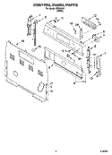 CONTROL PANEL PARTS Diagram and Parts List for IRE32301  Inglis Range