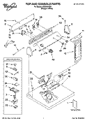 TOP AND CONSOLE PARTS Diagram and Parts List for LGB6000KQ2  Whirlpool Dryer