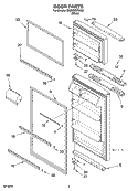 Part Location Diagram of 2302439W Whirlpool Nameplate