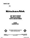 COVER Diagram and Parts List for KEMI300VBL5  KitchenAid Microwave Oven Combo