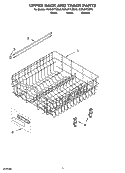 UPPER RACK AND TRACK PARTS Diagram and Parts List for KUDJ01TJWH0  KitchenAid Dishwasher