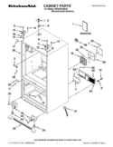CABINET PARTS Diagram and Parts List for KFIS20XVMS10  KitchenAid Refrigerator