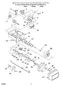 MOTOR AND ICE CONTAINER Diagram and Parts List for KSFS25FJBL00  KitchenAid Refrigerator