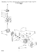 BRAKE, CLUTCH, GEARCASE, MOTOR AND PUMP Diagram and Parts List for LSR4100HQ0  Whirlpool Washer