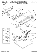 SECTION Diagram and Parts List for LER4624BW2  Whirlpool Dryer