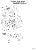 CONTROL PANEL PARTS Diagram and Parts List for KUIS185JPB3  KitchenAid Ice Maker