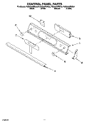 CONTROL PANEL PARTS, OPTIONAL PARTS Diagram and Parts List for KGSA906PBL00  KitchenAid Range