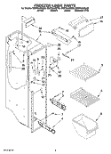 FREEZER LINER PARTS Diagram and Parts List for ED2FHAXST05  Whirlpool Refrigerator