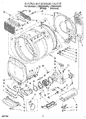 DRYER BULKHEAD Diagram and Parts List for LTE6234AN0  Whirlpool Washer Dryer Combo
