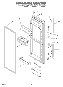 REFRIGERATOR DOOR PARTS Diagram and Parts List for GD5SHGXLT01  Whirlpool Refrigerator