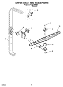 UPPER WASH AND RINSE PARTS Diagram and Parts List for KUDL02FRSS0  KitchenAid Dishwasher