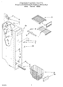 FREEZER LINER Diagram and Parts List for KSUP25QDAL05  KitchenAid Refrigerator