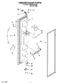 FREEZER DOOR PARTS Diagram and Parts List for 7GS2FHAXTA00  Whirlpool Refrigerator