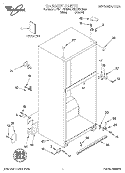 CABINET, LITERATURE Diagram and Parts List for ET21LKXHN00  Whirlpool Refrigerator