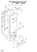 REFRIGERATOR LINER Diagram and Parts List for RS25AWXBW01  Roper Refrigerator