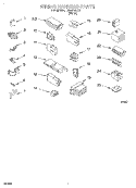 WIRING HARNESS Diagram and Parts List for LSR4311DQ0  Whirlpool Washer