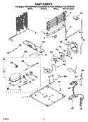 UNIT PARTS Diagram and Parts List for KTRC19MMSS01  KitchenAid Refrigerator