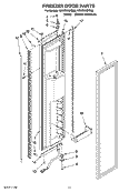 FREEZER DOOR PARTS Diagram and Parts List for KSSO36QTX02  KitchenAid Refrigerator