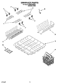 DISHRACK PARTS Diagram and Parts List for KUDD01SSSS0  KitchenAid Dishwasher